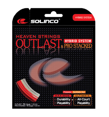 Solinco Outlast+Pro-Stacked Hybrid Tennis String Set-17+16