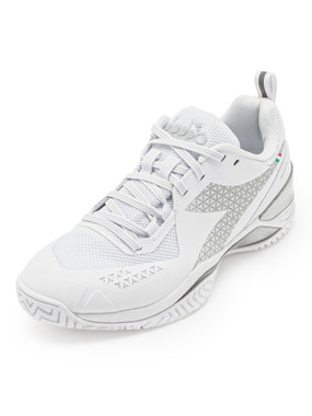 Diadora Women's Blushield Torneo 2 All Ground Tennis Shoe (White/White/White)