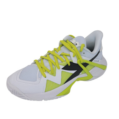 Diadora Women's B.Icon 2 All Ground Tennis Shoe (White/Black/Evening Primrose)