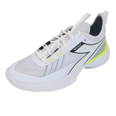 Diadora Women's Finale All Ground Tennis Shoe (White/Silver/Evening Primrose)