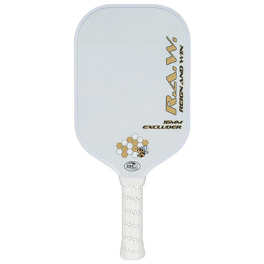 R.A.W. Excluder Pickleball Paddle (White/Gold)