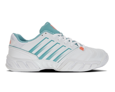 K-Swiss Women's Bigshot Light 4 Tennis Shoe (White/Nile/Desert Flower) 