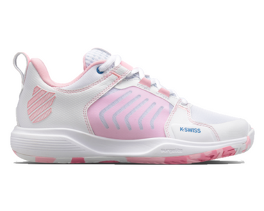K-Swiss Women's Ultrashot Team Tennis Shoe (White/Orchid Pink/Star Sapphire)
