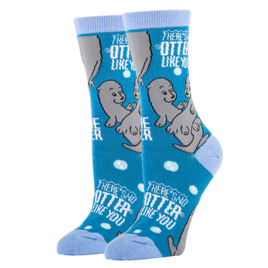 Oooh Yeah! Women's Crew Socks (Otter Love)