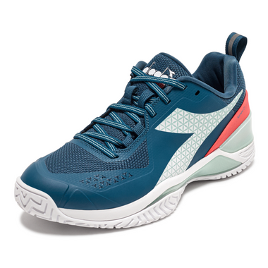 Diadora Women's Blushield Torneo 2 All Ground Tennis Shoe (Legion Blue/White/Surf Spray)