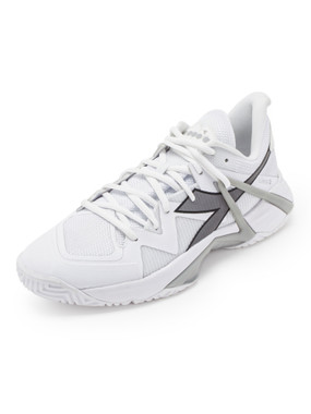 Diadora Men's B.Icon 2 All Ground Tennis Shoe (White/Silver)
