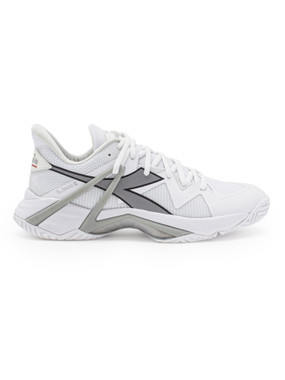 Diadora Men's B.Icon 2 All Ground Tennis Shoe (White/Silver)
