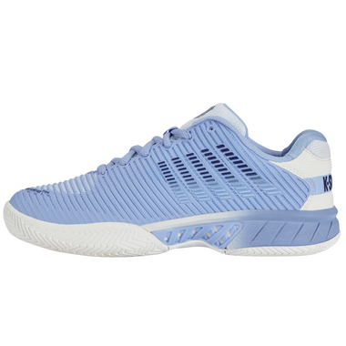 K-Swiss Women's Hypercourt Express 2 HB Clay Tennis Shoe (Bright White/Open Air/Estate Blue)