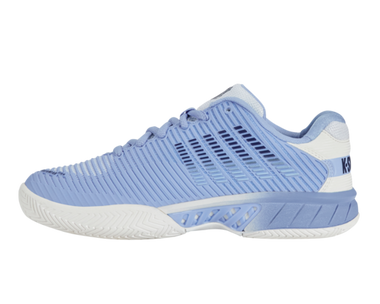 K-Swiss Women's Hypercourt Express 2 Wide Tennis Shoe (Bright White/Open Air/Estate Blue) 