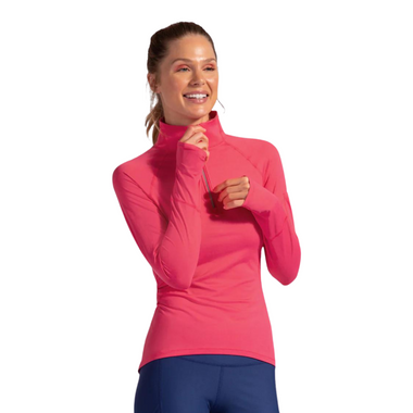 BloqUV Women's UPF 50+ Sun Protection Active Mock Zip Top (Watermelon, XX-Large)