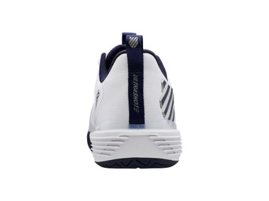 K-Swiss Men's Ultrashot 3 Tennis Shoe (White/Peacoat/Silver).
