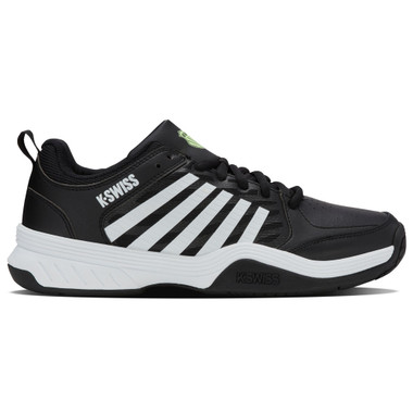 K-Swiss Men's Court Express 2 Tennis Shoe (Black/White/Soft Neon Green) 