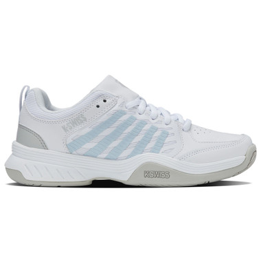 K-Swiss Women's Court  Express 2 Tennis Shoe (White/Ballad Blue/Dawn Blue).