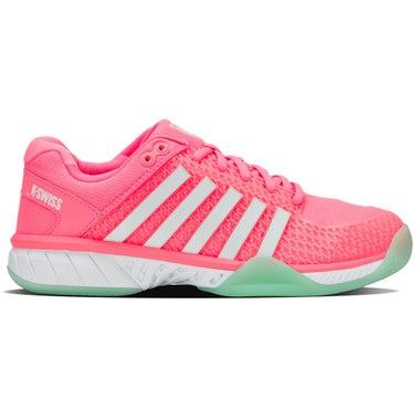 K-Swiss Women's Express Light Pickleball Shoe (Neon Pastel Pink/Neon Mint/White)