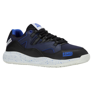 K-Swiss Men's Tura Team Padel Shoe (Black/Naval Academy/Dazzling Blue).