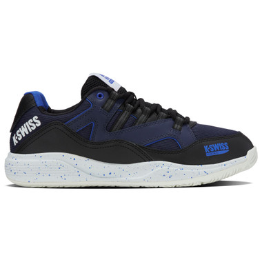 K-Swiss Men's Tura Team Padel Shoe (Black/Naval Academy/Dazzling Blue).