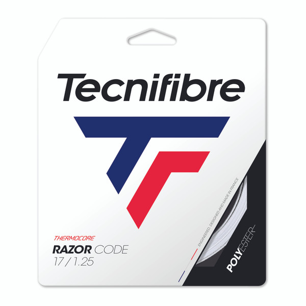 Tecnifibre Razor Code 17G White Tennis String (Set)