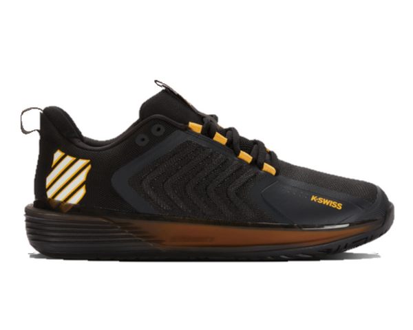 K-Swiss Men's Ultrashot 3 Tennis Shoe (Moonless Night/Amber Yellow)