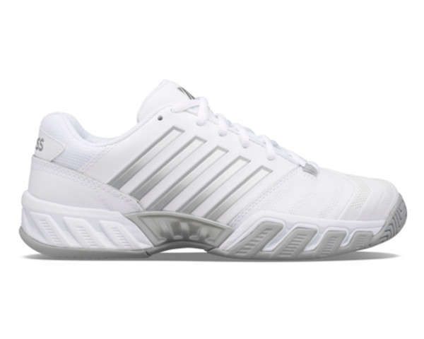 K-Swiss Women's Bigshot Light 4 Tennis Shoe (White/High-Rise/Sliver)