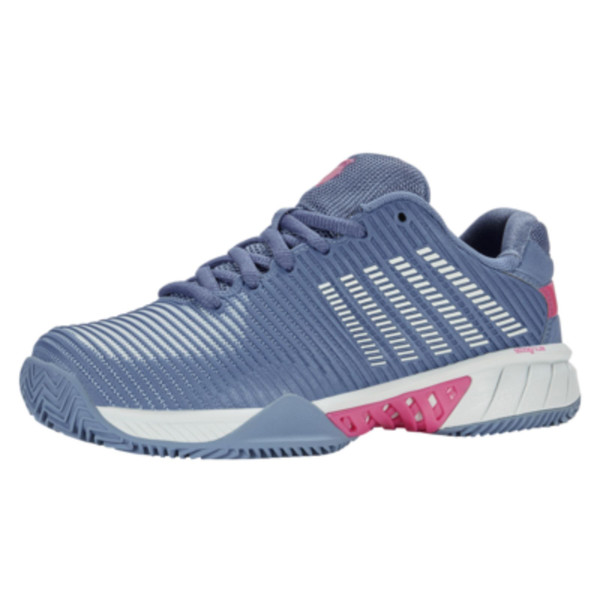 K-Swiss Women's Hypercourt Express 2 HB Clay Tennis Shoe (Infinity/Blue Blush/Carmine Rose)