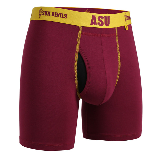 2UNDR NCAA Team Colors Men's Swing Shift Boxers (ASU Maroon)