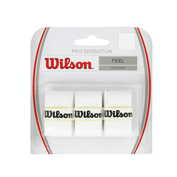Wilson Sporting Goods Pro Sensation Tennis Racket Grip (Pack of 3), White