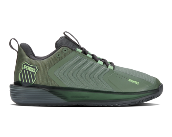 K-Swiss Men's Ultrashot 3 Tennis Shoe (Sea Spray/Urban Chic/Soft Neon Green) 