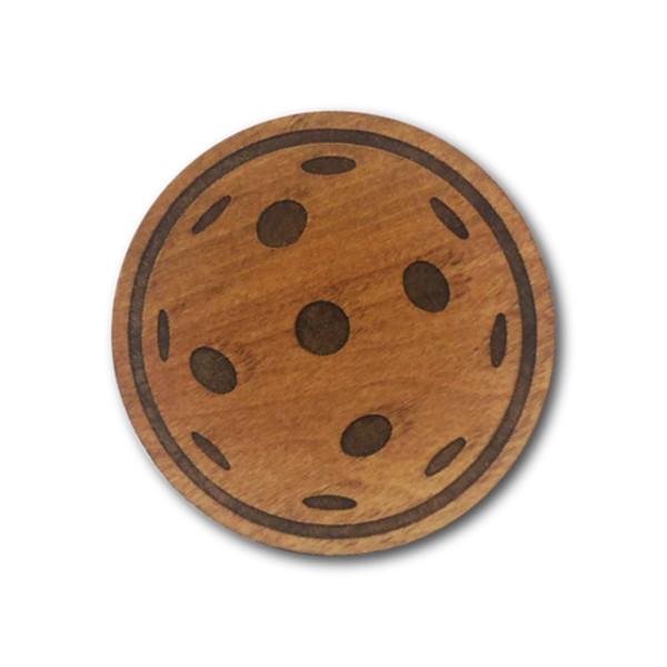Racquet Inc Wooden Drink Coasters (6-Pack) (Pickleballs)