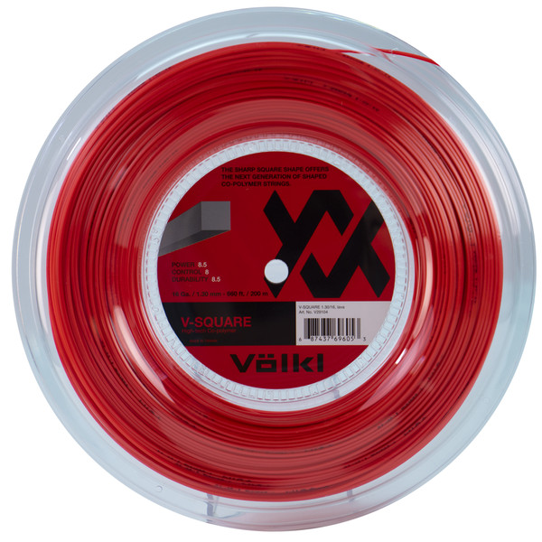 VOLKL V-Square | Tennis Racquet String | Ultimate Spin & Firm Feel | Co-Polymer Square Shape