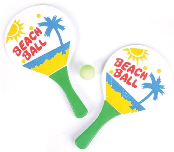 Beach Ball Paddleball Set