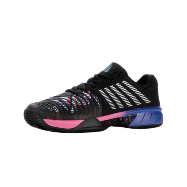 K-Swiss Men's Express Light 3 HB Padel Shoe (Black/True Blue/Neon Pink)