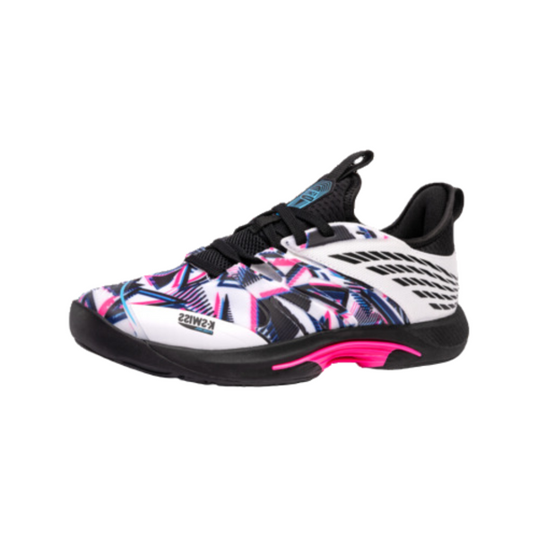 K-Swiss Men's SpeedTrac Padel Shoe (White/Black/Neon Pink)