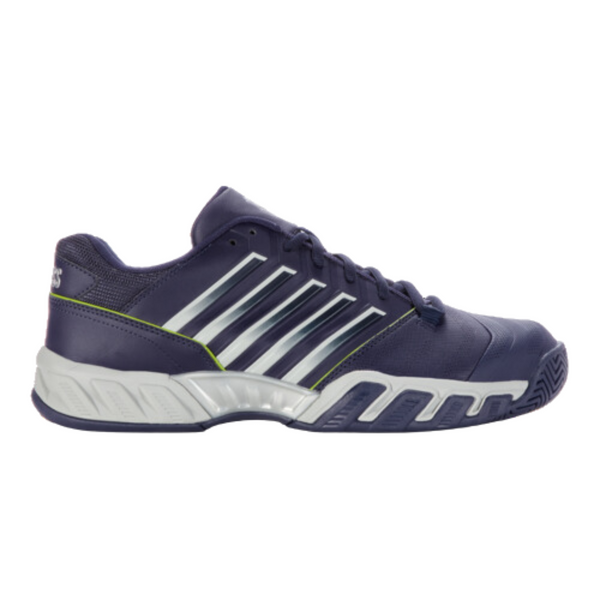 K-Swiss Men's Bigshot Light 4 Tennis Shoe (Peacoat/Gray Violet/Lime Green)