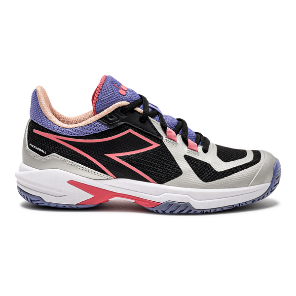 Diadora Women's Trofeo 2 All Ground Pickleball Shoes (Black/Calypso Coral)