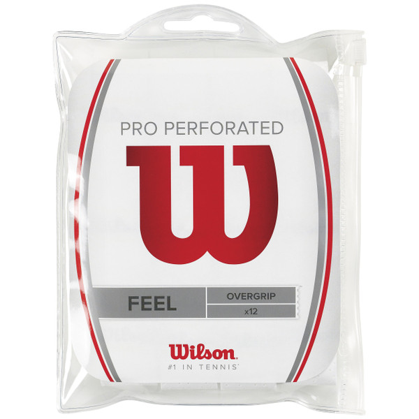 Wilson Perforated Pro Overgrip (12-Pack), White