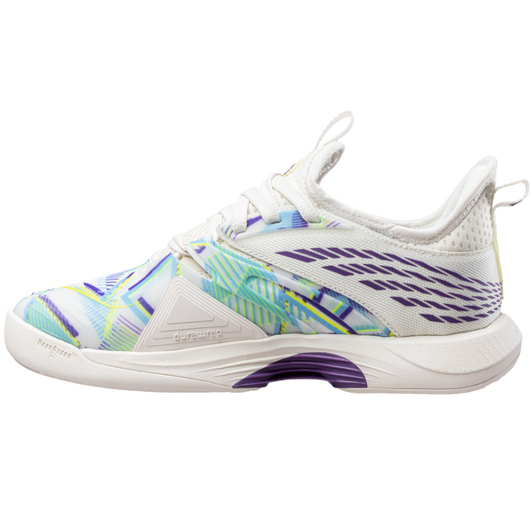 K-Swiss Women's SpeedTrac Padel Shoe (Snow White/Purple Heart/Evening Primrose) 