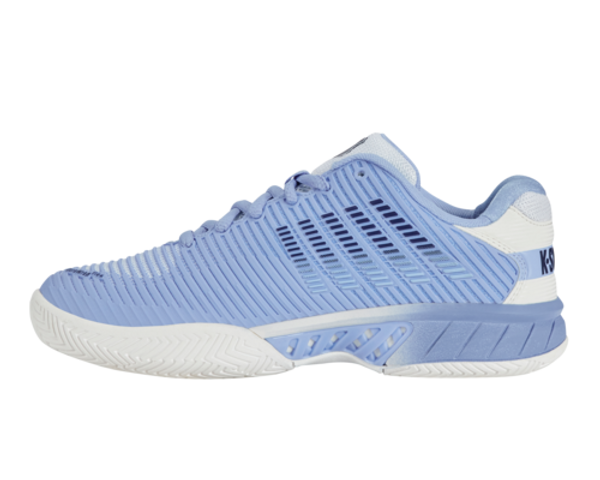 K-Swiss Women's Hypercourt Express 2 Wide Tennis Shoe (Bright White/Open Air/Estate Blue) 