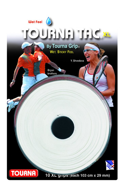 Unique Tourna Tac, Tacky Feel Tennis Grip, White (10/Roll Pack)