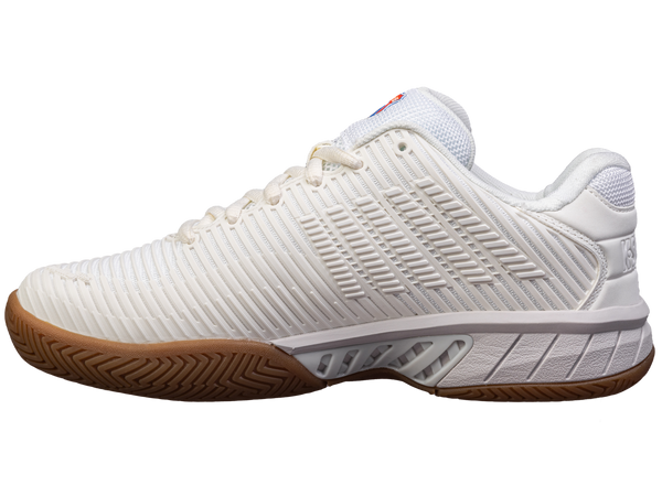 K-Swiss Women's Hypercourt Express 2 Indoor Tennis Shoe (White/Gum)