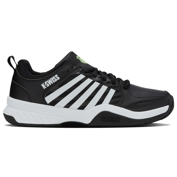 K-Swiss Men's Court Express 2 Tennis Shoe (Black/White/Soft Neon Green) 