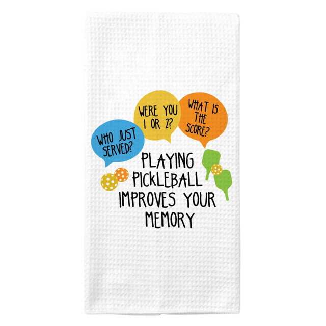 Pickleball Kitchen Hand Towel (Improve Your Memory)