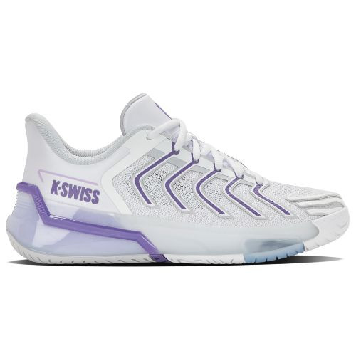 K-Swiss Women's Ultrashot 4 Tennis Shoe (White/Lunar Rock/Purple Haze)