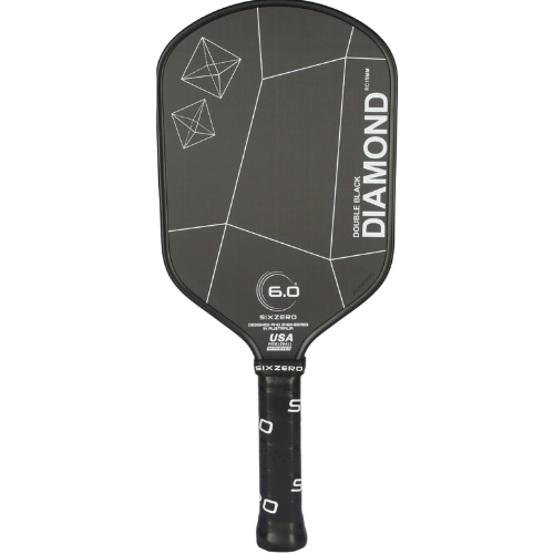 Six Zero Double Black Diamond Control 15mm Elongated Pickleball Paddle