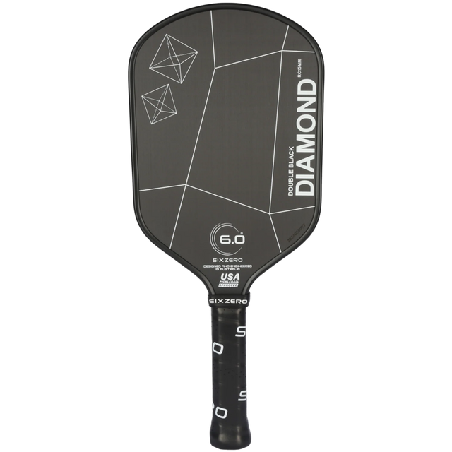 Six Zero Double Black Diamond Control 15mm Elongated Pickleball Paddle