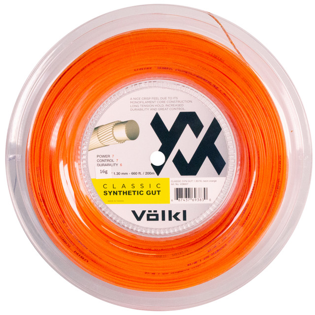 VOLKL Classic Synthetic Gut | Tennis Racquet String | All Around | Nylon-based Center Core