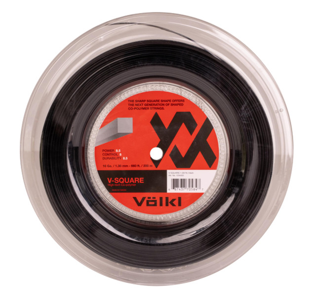 VOLKL V-Square | Tennis Racquet String | Ultimate Spin & Firm Feel | Co-Polymer Square Shape