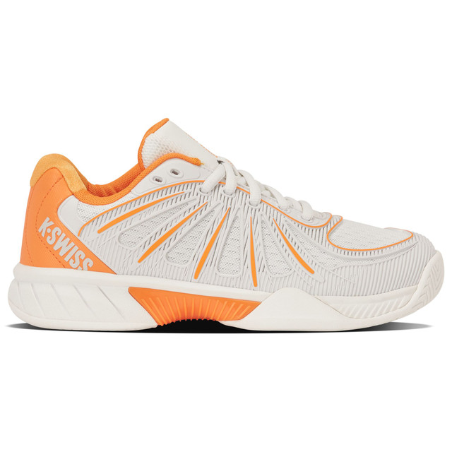 K-Swiss Women's Express Light Pickleball 2 (Blanc de Blanc/Blazing Orange) 