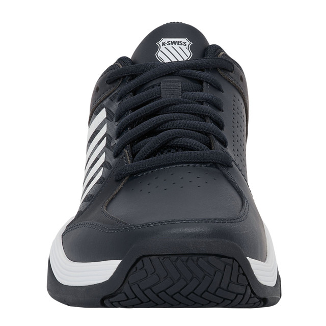 K-Swiss Men's Court Express 2 Tennis Shoe (Carbon/White/Baltic)