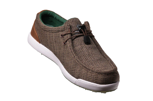 SKONI Men's V1 Spikeless | Slip On | Lightweight | Golf Shoe (Brown)