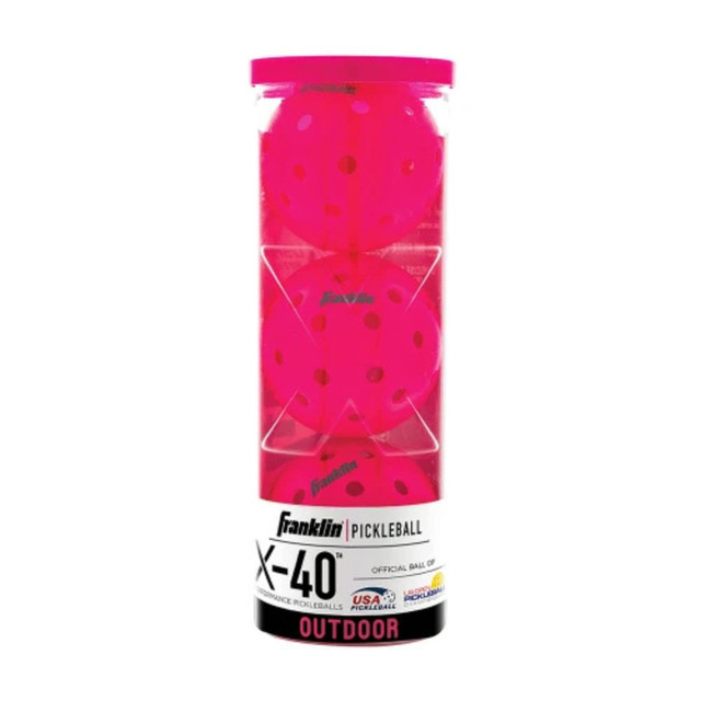 Franklin Sports X-40 Outdoor Pickleball Balls (Pink)